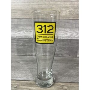 Goose Island 312 Urban Wheat Ale Beer Glass Chicago Clear Excellent Pilsner Logo